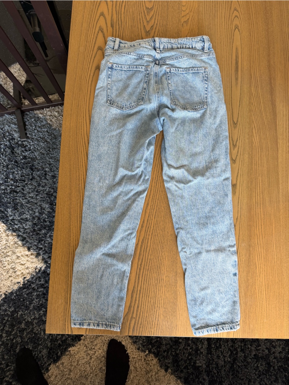 Garage Light Wash Straight Leg Jeans